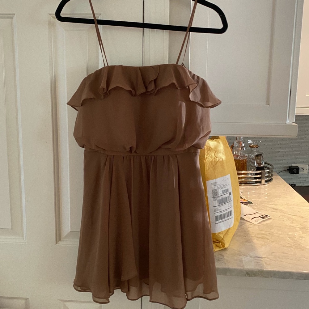 Light brown flowy dress